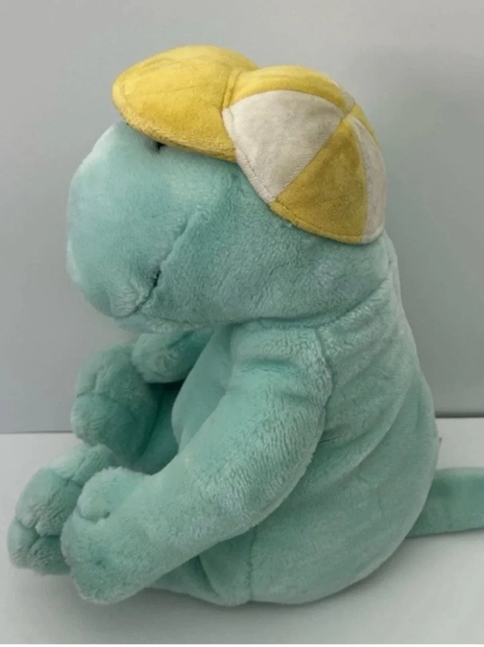 RARE Vintage Gund Zwibble Dibble Dinosaur Plush Star Tail 1988-1990 Yellow Hat